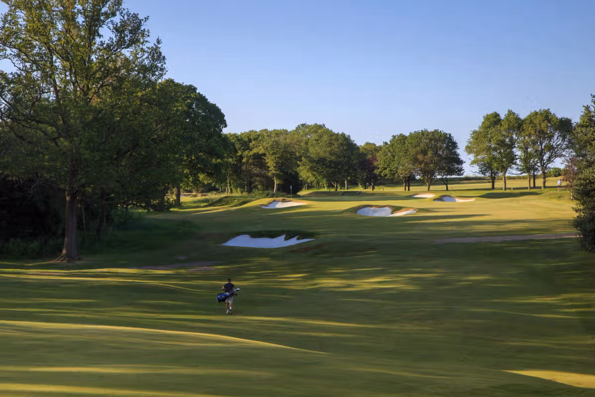 Parkland golf course at Denham Golf Club, Buckinghamshire